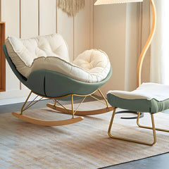 stylish rocking chair with plush upholstery