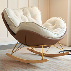 stylish rocking chair with plush upholstery