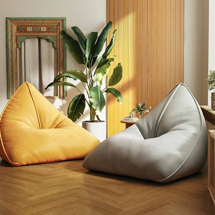 Stylish oversized bean bag chair in navy blue Image principale du produit