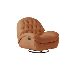 Stylish ergonomic manual recliner in off-white upholstery