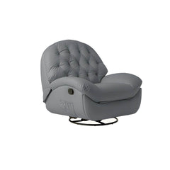 Modern recliner with tufted design and built-in storage