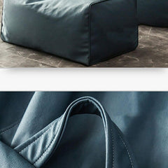 Green faux leather bean bag for children's room