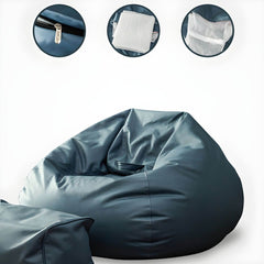 Durable water-resistant bean bag set outdoors