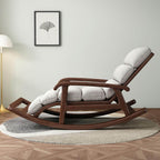 Close-up of Upholstered Fabric on Rocking Chair