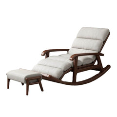 Rocking Chair with Brown Wooden Legs