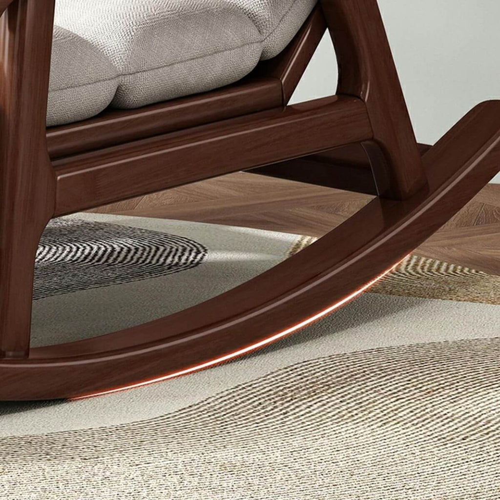 Elegant Grey Rocking Chair by the Window