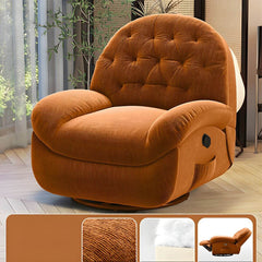 Elegant leather rocking chair with black legs