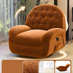 Stylish leather upholstered rocking chair in green