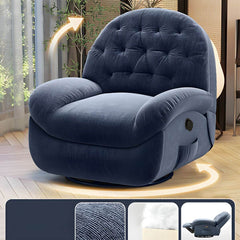 Elegant leather rocking chair with black legs