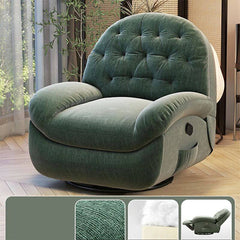 Dark green rocking chair with stylish decor