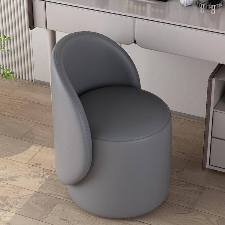 Stylish Modern Pouf Ottoman in Grey