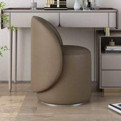 Stylish Modern Pouf Ottoman in Dark Gray