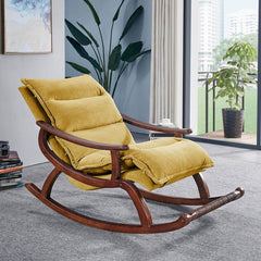 Design details of modern upholstered rocking chair