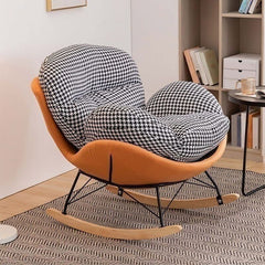 Contemporary rocking chair with cushioned seat