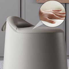 Beige mini ottoman with sleek design