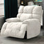 Stylish Standard Size Recliner in white with metal frame