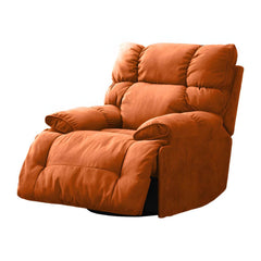 Orange ergonomic recliner with swivel base