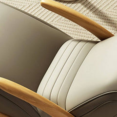 Close-up of upholstered fabric on rocking chair