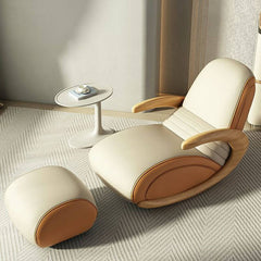 Rocking chair highlighting ergonomic design features