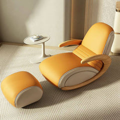 Stylish Upholstered Indoor Rocking Chair in grey