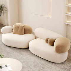 Round Arm Design Sectional Sofa