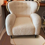 Modern accent stool with tufted back in grey