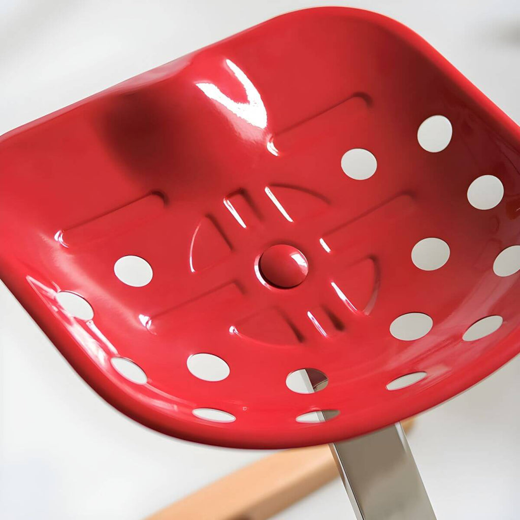 Tall Modern Beech Accent Stool in Black