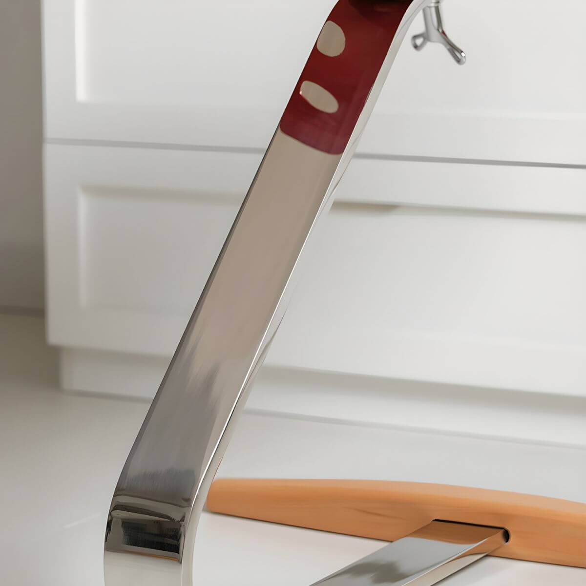 Tall Modern Beech Accent Stool in Green