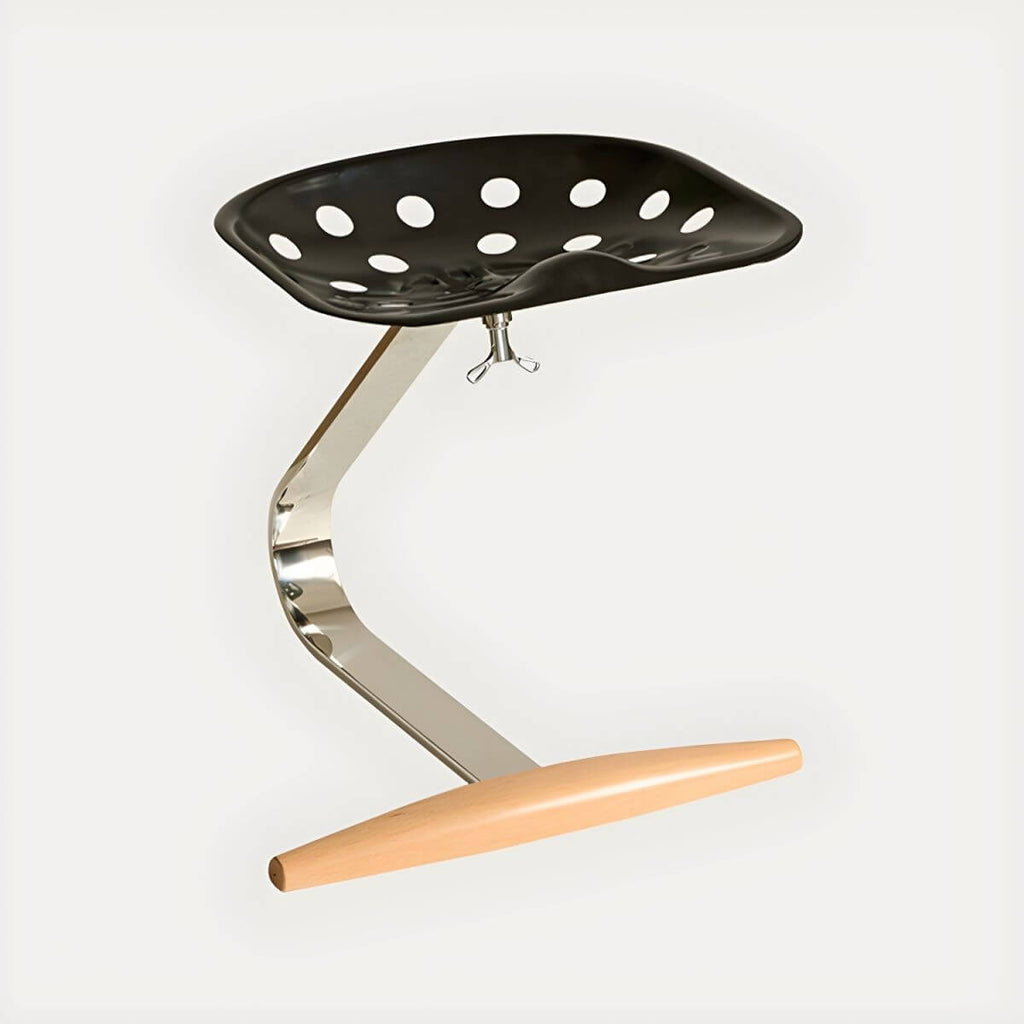 Modern pedestal base accent stool