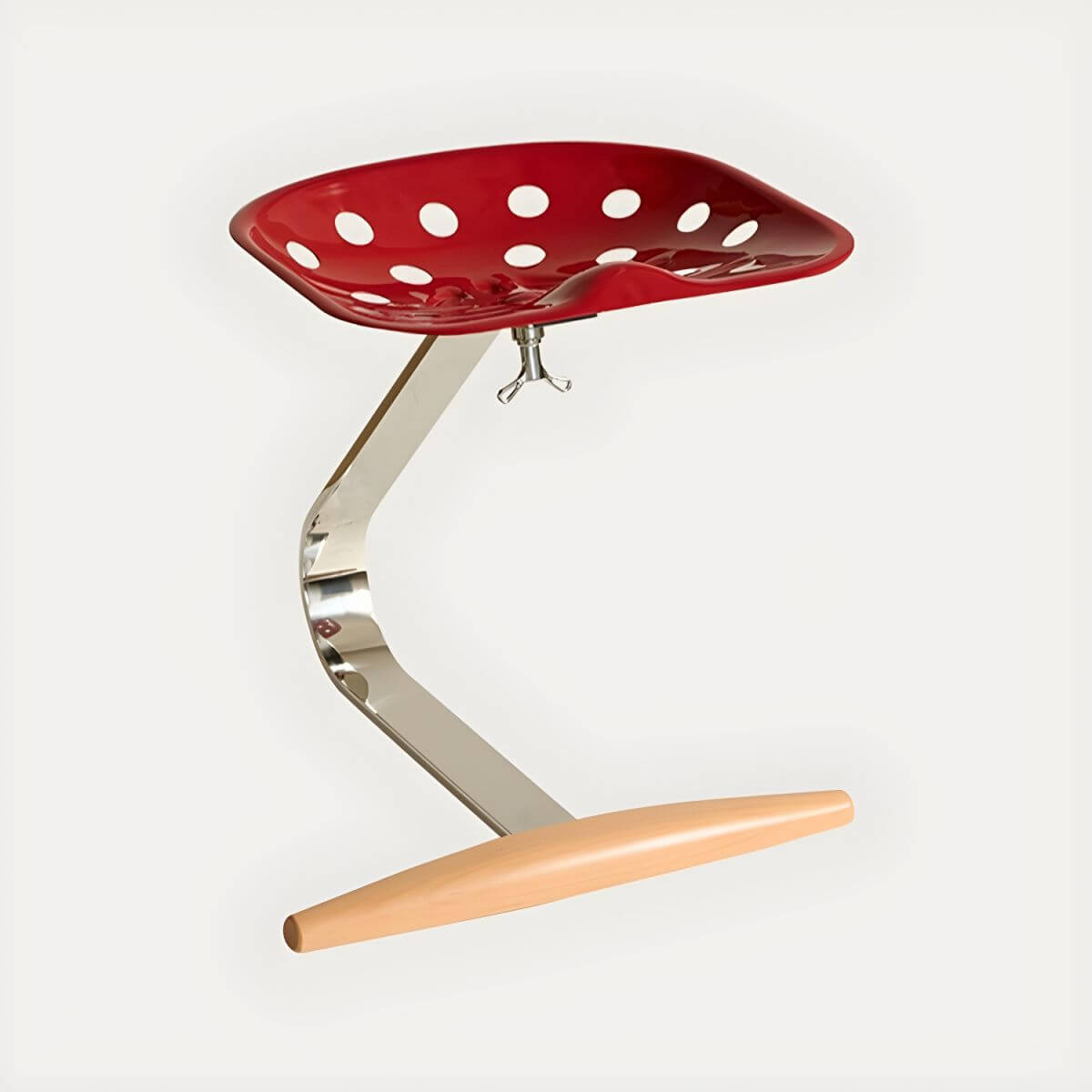 Light wood tone beech stool