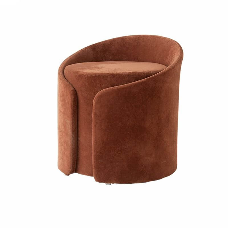 Tall modern upholstered vanity stool front view
