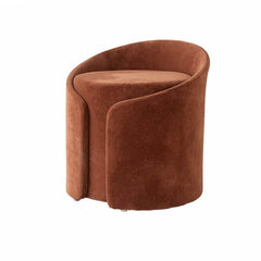 Tall modern upholstered vanity stool front view