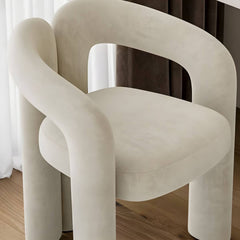 Beige Modern Vanity Stool in Elegant Design