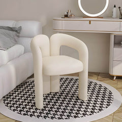 Black Upholstered Vanity Stool for Versatile Use