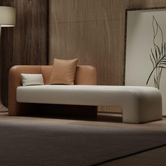 Stylish and comfortable chaise lounge in beige