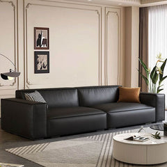 Tear Resistant Midnight Black Sofa front view