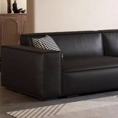 Comfy pillows on Midnight Black Sofa