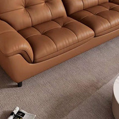 Ergonomic design of mocha sofa