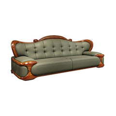 comfortable olive green sofa armrest