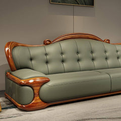 modern design olive green loveseat