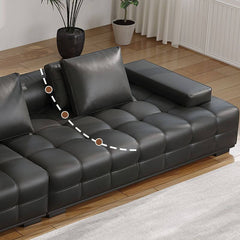 Tear Resistant Parlor Standard Sofa in Midnight Black