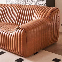 Apricot color fabric sofa