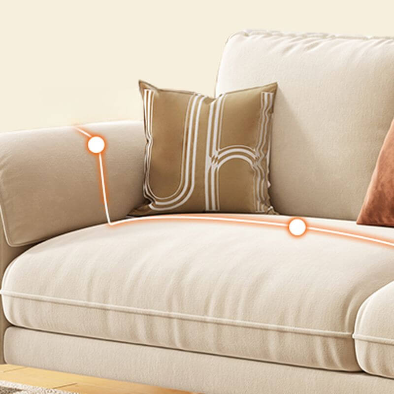 Elegant living space with standard sofa