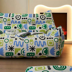 Modern multi-colored bean bag set