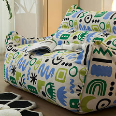 Stylish bean bag with ottoman