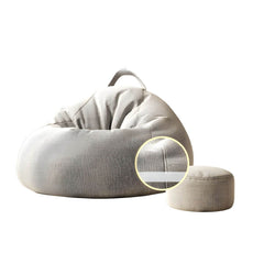 Soft Bean Bag Chair in Silver Gray