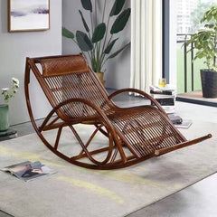 Timber Brown Rocking Chair with Track Arm