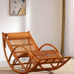 Elegant Rocking Chair with Wooden Legs