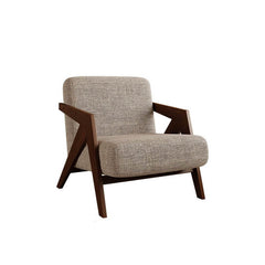 Side view of the upholstered arm chair