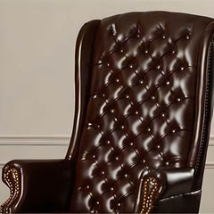 Classic style arm chair with roller wheels